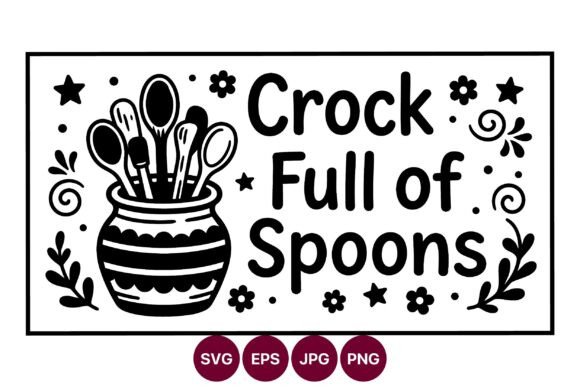 Crock Full of Spoons Graphics for Handmade Brands