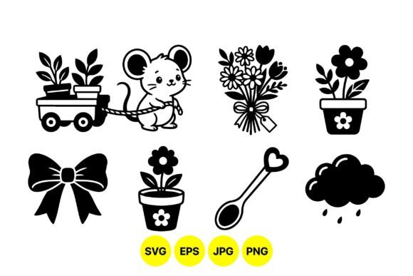 Cute Garden Mouse Graphics for Digital Creators