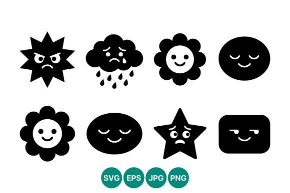 Sad Happy Faces Graphics for Editorial Use