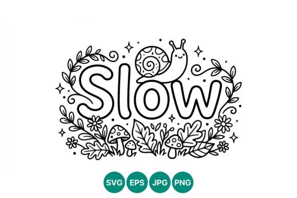 Slow Lettering with Snail Vector Graphics
