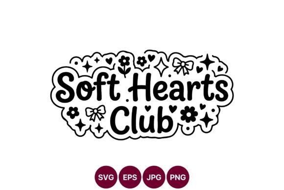 Soft Hearts Club Graphics for Playful Branding
