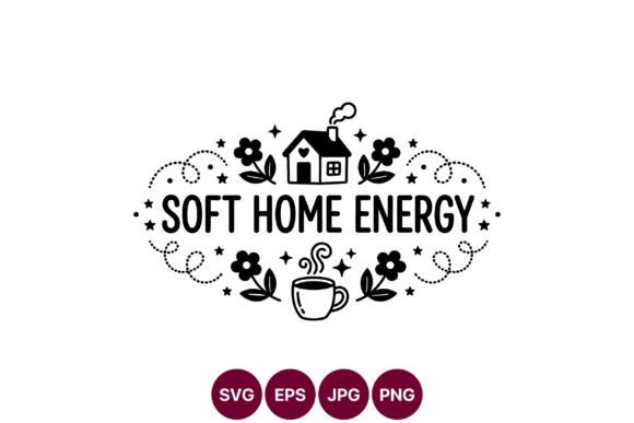 Soft Home Energy Black and White Vector Graphics