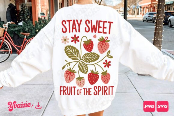 Stay Sweet Fruit Strawberry Coquette SVG