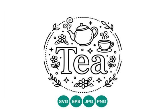 Tea Lettering Graphics for Local Business Branding