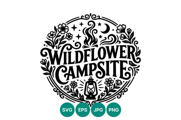 Wildflower Campsite Graphics for a Handmade Brand